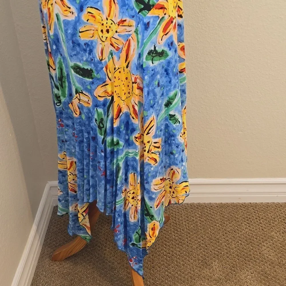 - Jams World Strappy Sunflower Scarf Hem Sundress Size M - Picture 4 of 8